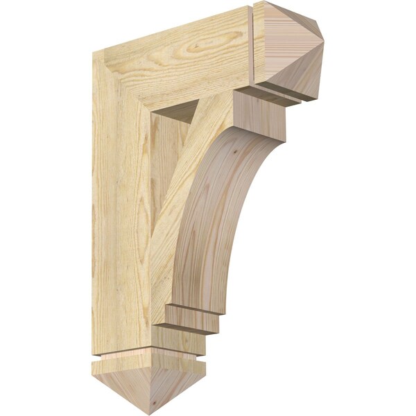 Ekena Millwork Imperial Arts & Crafts Rough Sawn Bracket, Douglas Fir, 6"W x 20"D x 28"H BKT06X20X28IMP03RDF - main